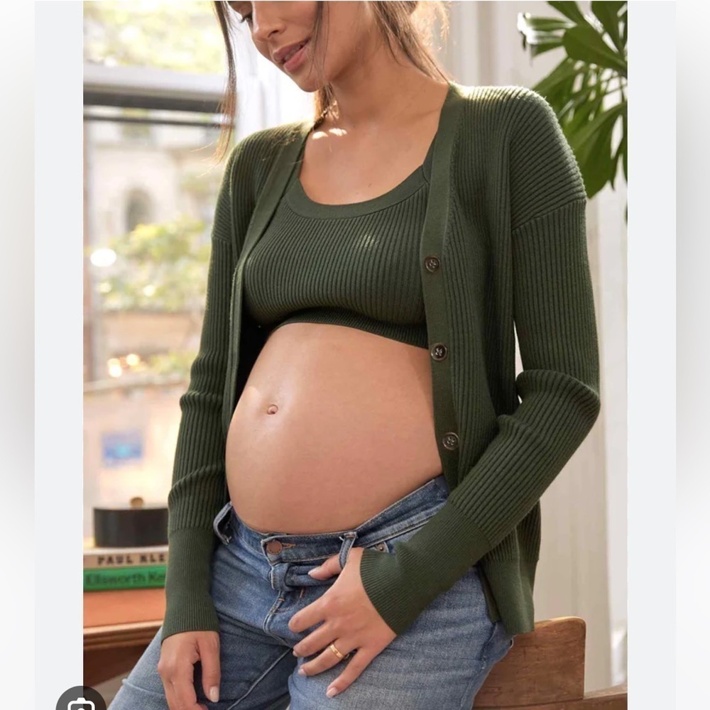 HATCH Ribbed Set (Cardigan, Bra Top & Pants) - Picture 2 of 14